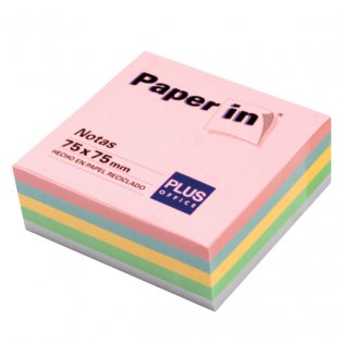 Bloc Notas Adhesivas Paper In Plus Office 75mmx75mm Pastel 300 Hojas